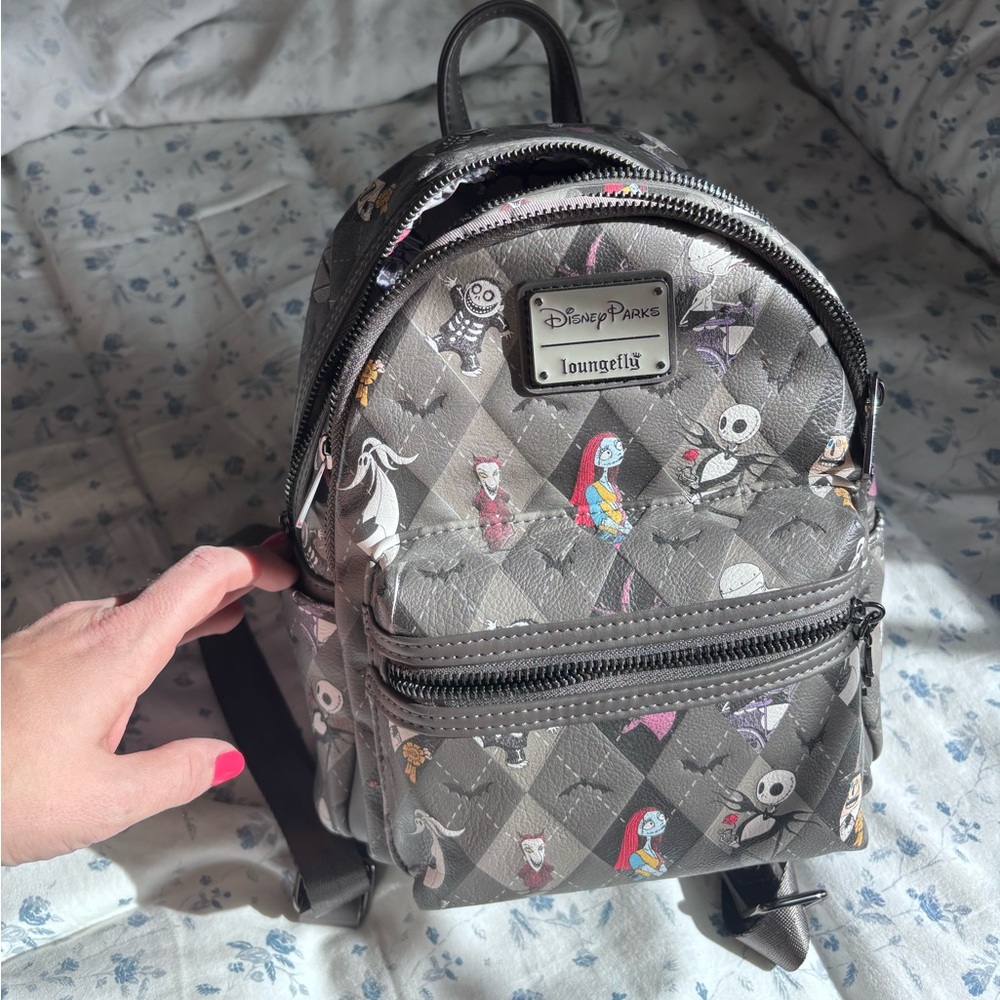 Disney parks nightmare before Christmas loungefly backpack with ear holder